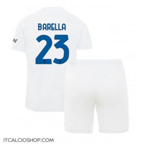 Inter Milan Nicolo Barella #23 Seconda Maglia Bambino 2023-24 Manica Corta (+ Pantaloni corti)